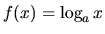 $f(x) = \log_a x$