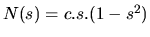 $N(s) = c.s.(1 - s^2)$
